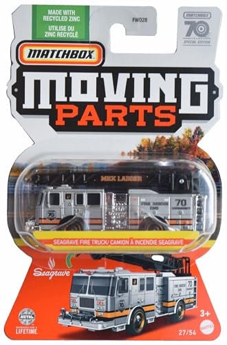 Matchbox Seagrave Feuerwehrauto, bewegliche Teile 27/54 [Silber]