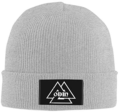874 Cuffed Plain Hat, Das Symbol des Gottes Odin Atmungsaktivem Beanie Mütze Grobstrick Beanie Winter Mütze Unisex Für Skifahren Damen Herren