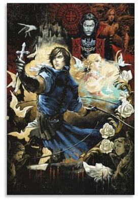 MUTYNE Castlevania Dracula Poster Dekorative Malerei Leinwand Wandkunst Wohnzimmer Poster Schlafzimmer Malerei 08x12inch(20x30cm)