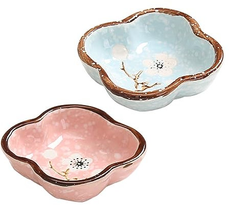Milisten 2 Pz Tazze Di Caffè Turche Ciotola Di Condimento Piatti Da Portata in Ceramica Piatti Per Salse in Ceramica Piatti Per Antipasti in Porcellana Piatto Snack Salsa Di Riutilizzabile
