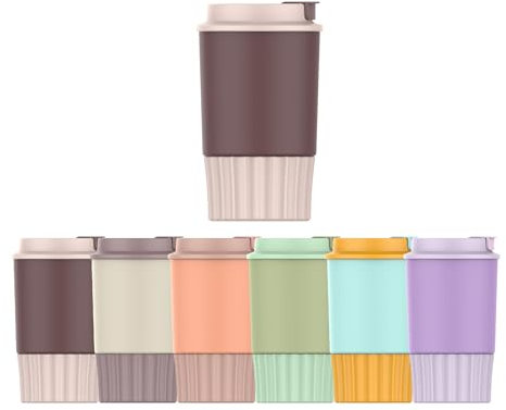 Mi Ko Mi Ka Taza Termo Café y Te para Llevar 360ml - Taza Térmica de Acero Inoxidable con Tapa… (Marrón 2 Tonos #B)