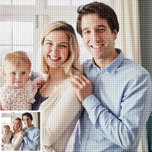UM UPMALL Diamond Painting Eigenes Foto – Custom 5D Diamond Painting Set, Benutzerdefinierte Geschenke Full Diamant, Diamond Painting Personalisiert Home decor 11.8x15.7inch/30x40cm
