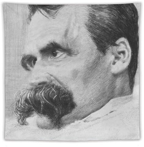 TINCHEW Poster mit englischen Sachbuchautoren Friedrich Nietzsche (4) Tapisserie-Drucke, ästhetische Wandkunst, Schlafzimmer, Heimdekoration, 152,4 x 152,4 cm