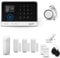 HUXGO® HXA003 Funk Alarmanlage Set WiFi + GSM 4G mit Sirene | Alarm System mit Bewegungsmelder, 3X Tür- Fenstersensor, Fernbedienung | Wohnmobil Alarmanlage | Smart Home Security