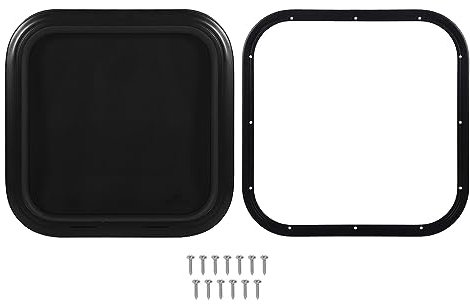 XHTLLO Festes Wohnmobil-Fenster 500 X 500 Mm, Rahmen aus Gehärtetem Glas aus Aluminiumlegierung, Wasserdicht, Für Yacht-Camper(48-53mm)