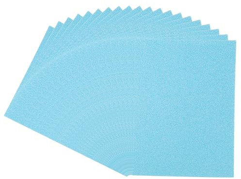 PATIKIL 11.7x8.3 Glitzer-Karton, 20 Blatt A4 Glänzendes Dickes Glitzerpapier ohne Abfall für Scrapbooking, Kartengestaltung, DIY-Projekte, Partydekorationen, Hellblau