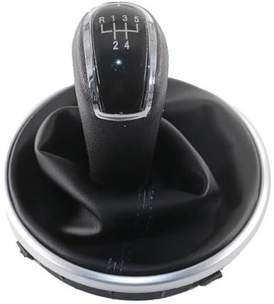Auto Schaltknauf Für Skoda Für Fabia 2 II Für Roomster 2006-2010 Getriebegriff Schalthebelknopf Auto Manueller Schalthebel Schaltknauf Getriebeschaltknaufmanschette Auto Shifter Adapter(Farbe:5 speed)
