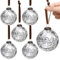 Threan 6 Stück große Vintage Quecksilberglas Weihnachtsschmuck 8 cm Silber hängende Weihnachtskugeln Ornamente Antik geprägte Kugel Dekorationen für Weihnachtsbaum Winter Urlaub Dekor Geschenke
