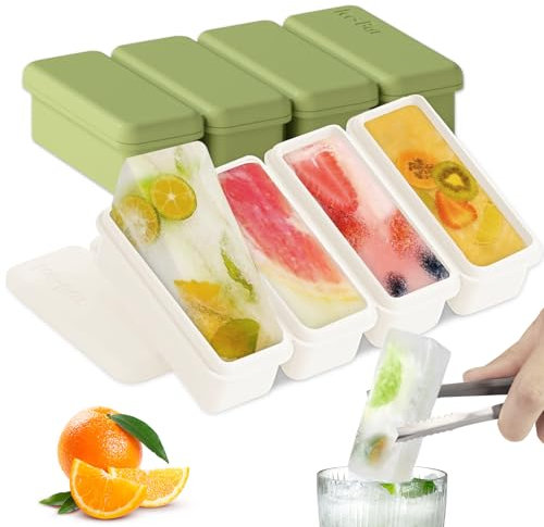 Lot de 2 plateaux de congélation en silicone avec couvercle, bac à glaçons pour congélateur de soupe pour aliments, récipient de congélation en silicone pour conserver et congeler la soupe