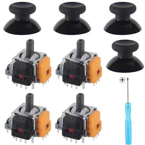 TOMSIN Joysticks Replacement for PS4 Controller,4 Pack Hall Effect 3D Analog Sensor Joysticks Module for PlayStation 4 Controller