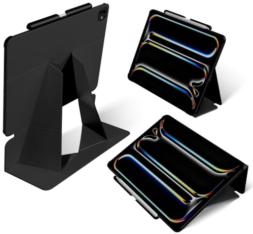 MOFT Case for iPad Pro 11 inch (M4 2024), Slim Float Folio Case iPad Stand with Pencil Holder, 4 Adjustable Angles, Auto Wake/Sleep, MOVAS Vegan Leather (Jet Black)