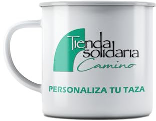 Taza Metálica Personalizada. Taza Vintage. Compra Solidaria
