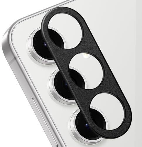 HeeYeal Pellicola Fotocamera per Samsung Galaxy S24 FE 5G, Metallo Alluminio Telaio Protezione Lente Pellicola, Pellicola Protettiva Protettore Obiettivo Fotocamera per Samsung Galaxy S24 FE 5G - Nero