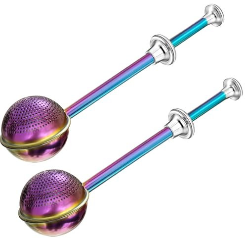 JETKONG Baker's Dusting Wand für Zucker, Mehl und Gewürze, Edelstahl Puderzuckerstreuer, Staubsieb, Set von 2 (Regenbogen)