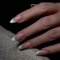 24 Pcs French Tip Almond False Nails - Natural Nude Press-On Medium Length - Glossy Full Cover, Removable, DIY Nail Art