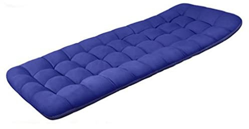 Wasserdichte Outdoor-Sonnenliege, Stuhlkissen, rutschfeste Rückseite, elastische Hülle, Gartenmöbel, Ersatzmatratze, Blau, 190 x 71 cm