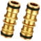 Messing Schlauchverbinder, Gartenschlauch Schlauchverlängerung Stecker, Gartenschlauch Verbinder,verwendet zum Anschluss von Schläuchen und Gartenbewässerung (2-teilig)