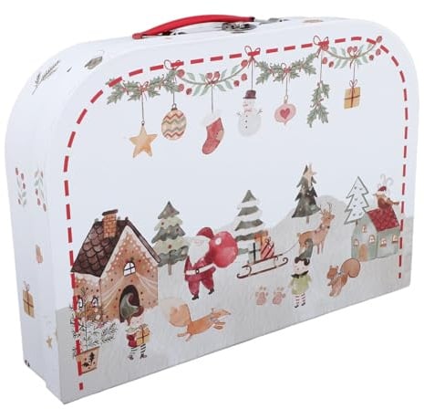 Handliche Papier Verpackungsbox in Kofferform für Weihnachten Feier