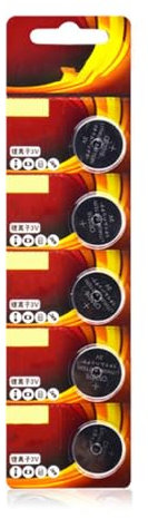 CR2016/CR2025/2032 Lithium-Knopfzelle Knopfzelle Knopfzelle Uhrenbatterien Knopfzelle für Autoschlüssel-Fernbedienung, 5 Stück