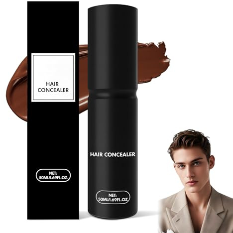 Tiveno Haar-Abdeckcreme für Haaransatz, 50ml - Natürliche & Wasserfeste Scalp Concealer, Langanhaltender Abdeckung-Füller für voller aussehendes Haar, Dunkelbraun