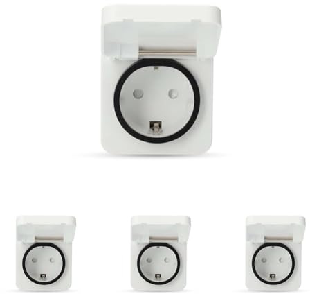 Nedis SmartLife Smart Stecker - Zigbee 3.0 - IP44 - Leistungsmesser - 3680 W - Type F (CEE 7/7) - -10-40 °C - Android/IOS - Weiss - 1 Stück (Packung mit 4)