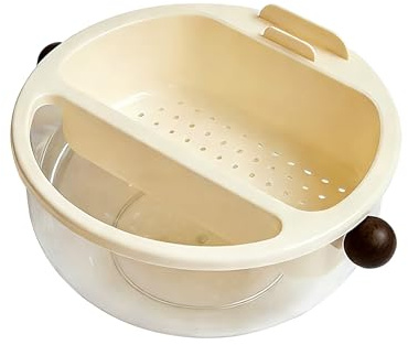 Nadsrpn Plato de aperitivos, compartimentos extraíbles, cuenco de frutas con asas, plato para servir aperitivos, para camping, picnic, cocina, preparación de alimentos en el hogar