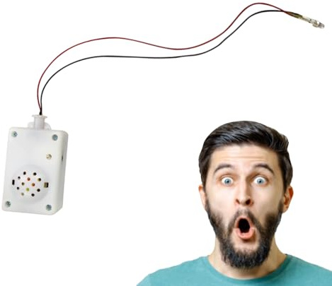 Sondeur hurlant fantôme | Haut-parleur d'Halloween activé par la voix – Accessoires multifonctionnels alimentés par piles avec lumière LED pour une performance théâtrale farce