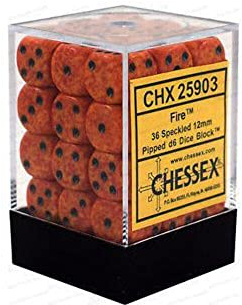 Dice Set 36d6 Speckled (12mm) 25903 Fire