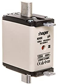 Hager LNH0125MK Sicherung NH00 125A 500V gG MKen. S-frei, Black