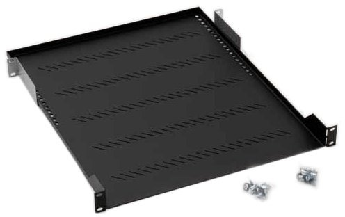 Triton Rack-Shelf with Perforation 1U 150 mm – Zubehör (schwarz, 15 kg, 150 mm, 1U)