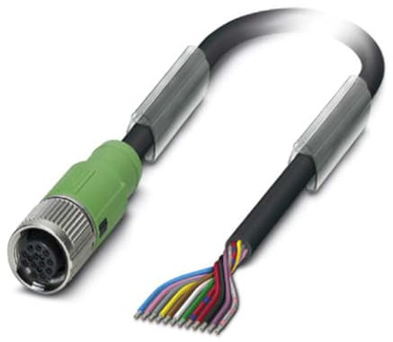 Phoenix 1554885 10 m Black Signal Cable – Signal Cables M12, Black