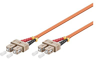 Goobay 96160 Câble à Fibres Optiques, Multimode (OM2), Orange, 2 m Longueur