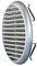 La Ventilazione TUR125CR TUR125CR-Y Griglia Plastica con Molle, Argento, 155 mm, Cromato satinato, ø155 mm