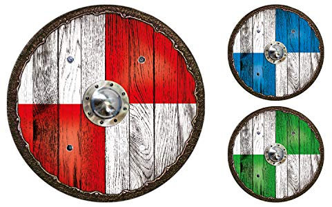 Holzspielerei Wikingerschild Krieger grün