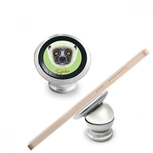 Weiß Flauschig Sifaka Monkey Animal Magnetverschluss Handy Halterung Auto Armaturenbrett Halterung Für Handy 360 Grad Rotation Geschenk