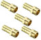 sourcing map 5pcs Raccord cannelé tuyau en laiton 10 mm barbelé x 1/4 PT mâle Adaptateur connecteur