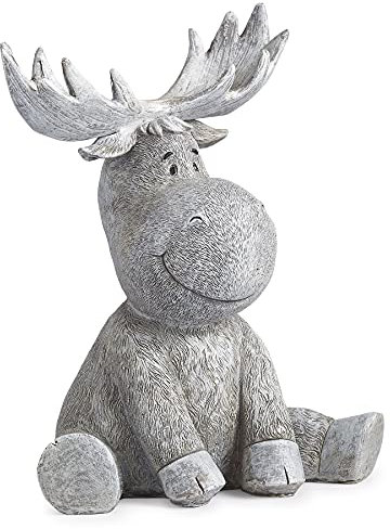 Roman Pudgy Elch, 24,1 cm hoch, Gartenfigur