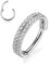 16G CZ Nasenringe 316L doppelt gestapelte Septum-Ohrmanschette Helix Clicker Scharnierring Unisex-Creolen Septum-Piercing-Schmuck