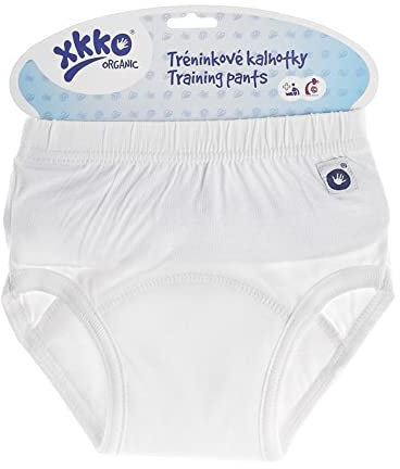 XKKO - Trainer (100% Bio-Baumwolle) -Trainingsunterhose - Weiß Größe Large (18+ kg)