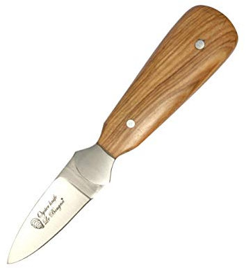laguiole artisan 3761 Austernmesser Teak. Handgefertigt, alle natürlichen Materialien