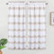 LinTimes Cafe Vorhänge, Waffelgewebe Strukturierter Keller Garngefärbtes Streifenmuster Küchenfenster Vorhangpaneele Wohnkultur Stangentasche, 76cm*114cm*2, Natürlich