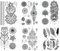 6 Bögen Feder Tattoo Mandala Hand Set Kira 6
