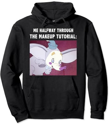 Disney Dumbo Me Halfway Through The Makeup Tutorial Pullover Hoodie