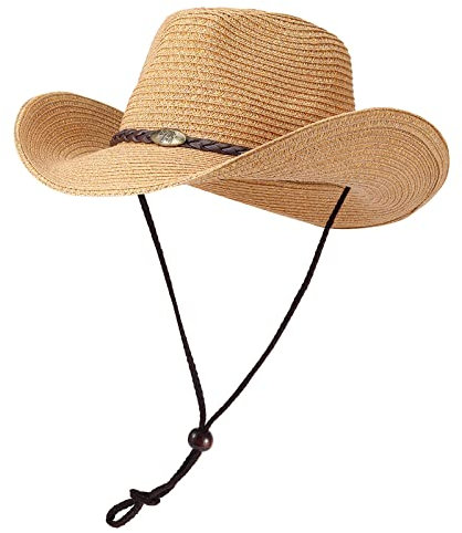 Unisex Sombreros de Cowboy para Mujer Verano Sombrero de Vaquero para Hombre Sombreros de Panamá Protección Solar