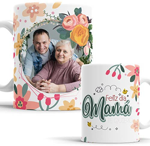 OyC Original y Creativo Taza para Mamá Personalizada con Foto - Taza con foto para el dia de la madre - Regalo del día de las madres - Taza Día de la Madre (MODELO K)