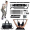 INNSTAR Tragbares Home Gym 5.0 Set, Bankdrücken Brusttrainer Resistance Band Set, Fitnessbänder Krafttraining mit Detachable Fitness Stange,für Zuhause, Reisen, Fitnessstudio (Grau)