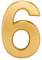 32nd Gold Effect ABS Plastic Door Number with Self Adhesive Back 7.5CM - Gold - 6