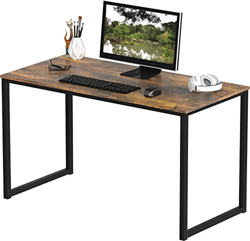 SHW Home Office 40-Inch Computer Desk, Rustic Brown | 102 x 50 cm