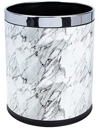 Warmhm Panier en Papier Déchet des Poubelles en Marbre Bac de Rangement pour Salle de Bain Salon Bureau Et Hôtel de Grande Classe