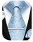 HISDERN hommes bébé bleu Plaid cravate mouchoir bouton de manchette pince à cravate ensemble formel fête de mariage cadeaux